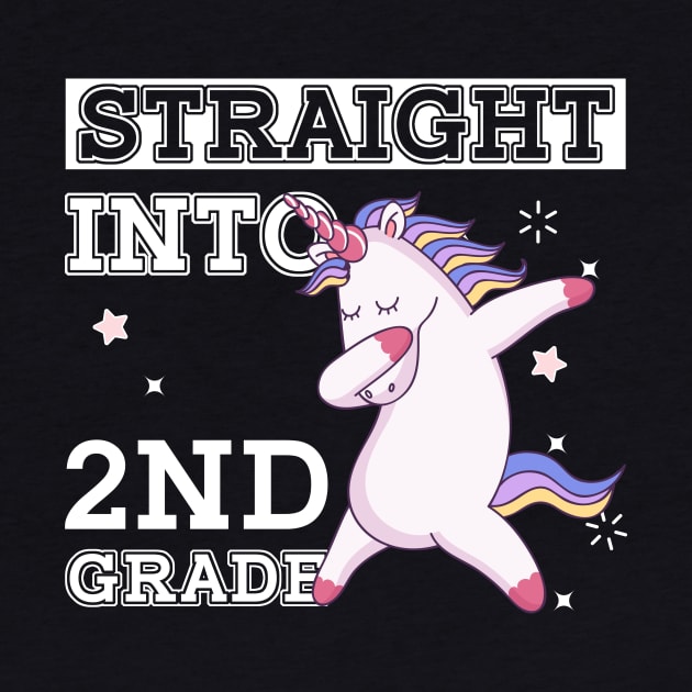 Straight Outta 2nd Grade Unicorn Back To School Gift by kateeleone97023